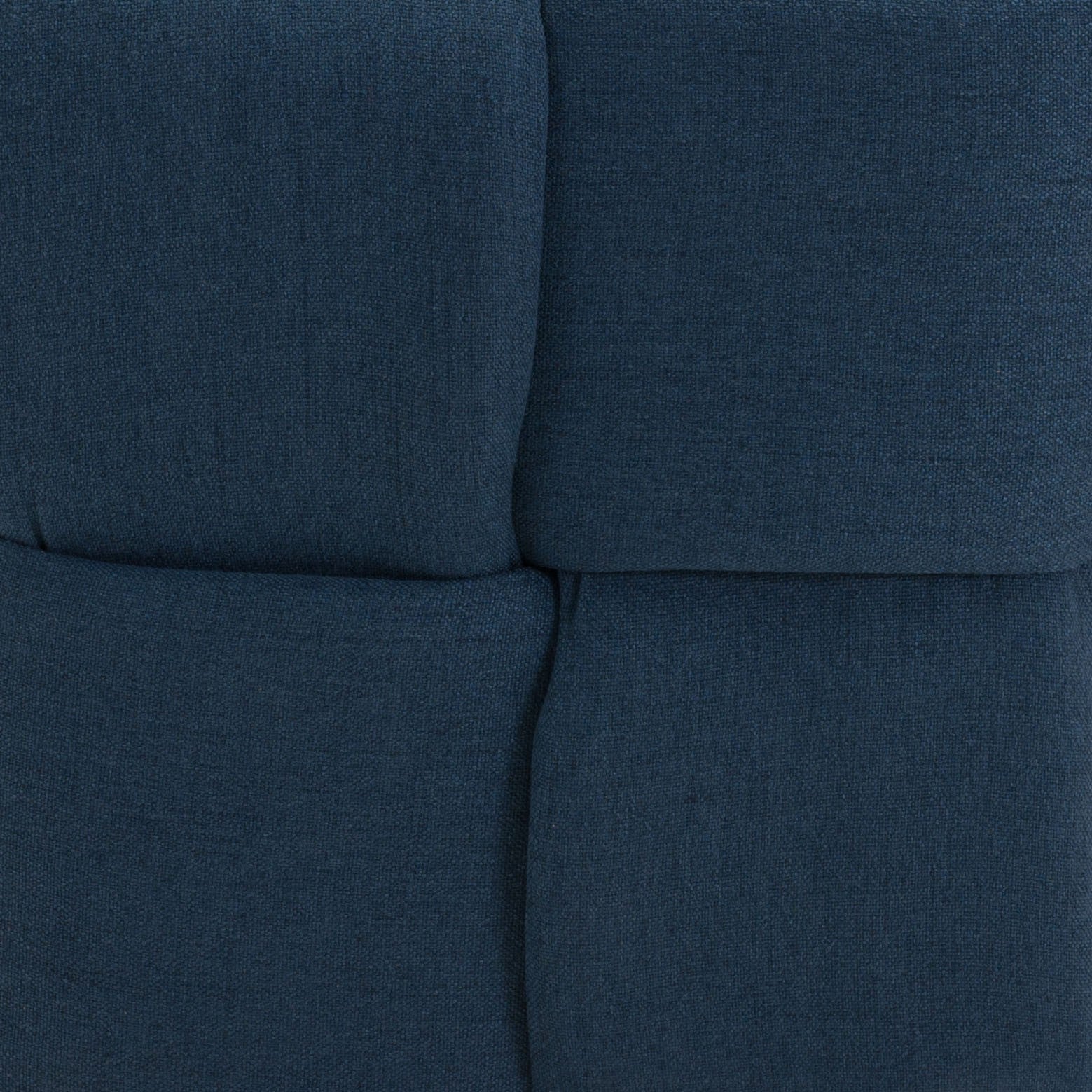 20" Dark Blue Swivel Backless Chair