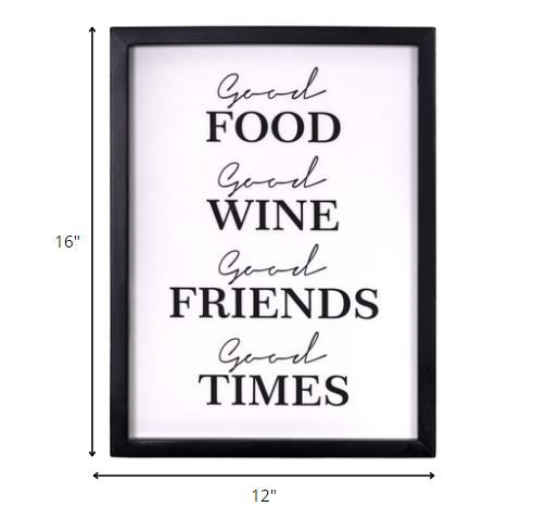 Good Food Good Times Framed Wall Art
