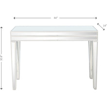Clear Glass Mirror Console Table