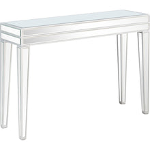 Clear Glass Mirror Console Table
