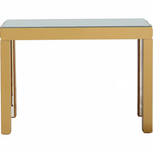 Square Reflective Mirror Console Table