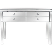 Silver Four Drawer Console Table
