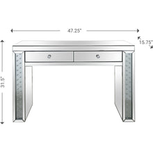 Encrusted Crystal Console Table