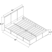 Black Upholstered Queen Platform Bed