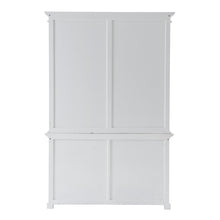 Classic White Buffet Hutch Unit with 6 Shelves