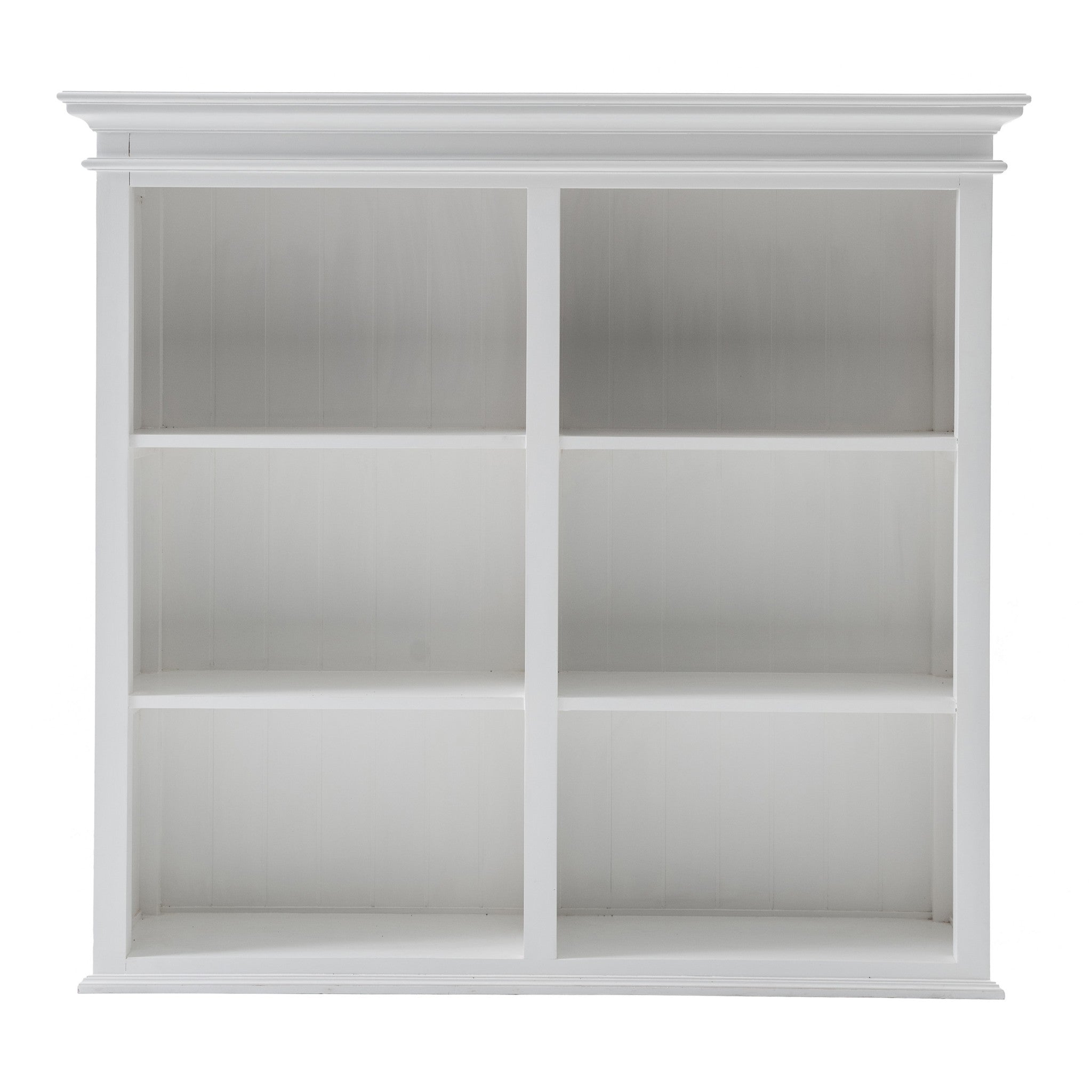 Classic White Buffet Hutch Unit with 6 Shelves