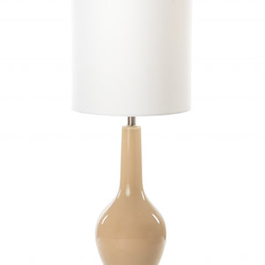 Set of 2 Beige Modern Acrylic Table Lamps