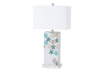 Set of 2 Green and White Starfish Table Lamps