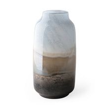 Ocean Wave Colored Bubble Glass Oval Urn Glass Vase 15