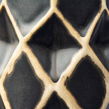 3D Geometric Pattern Black Vase