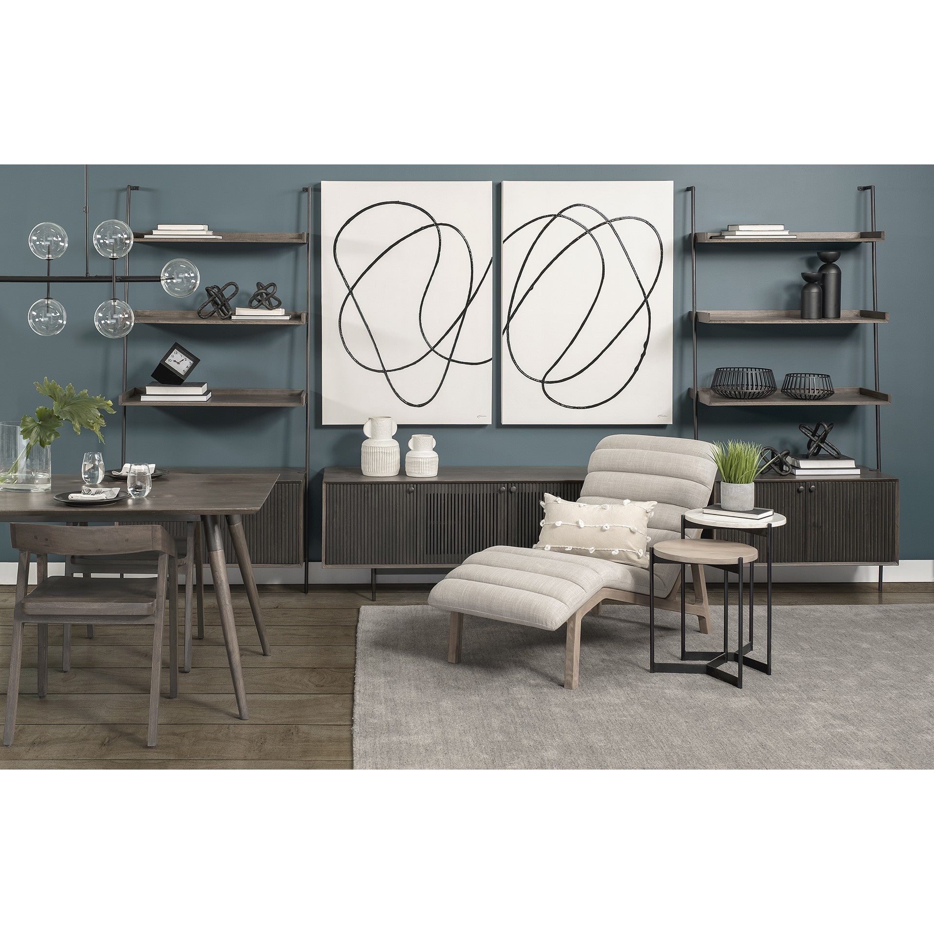 Whitewash Handled Textured Ceramic Vase 8"