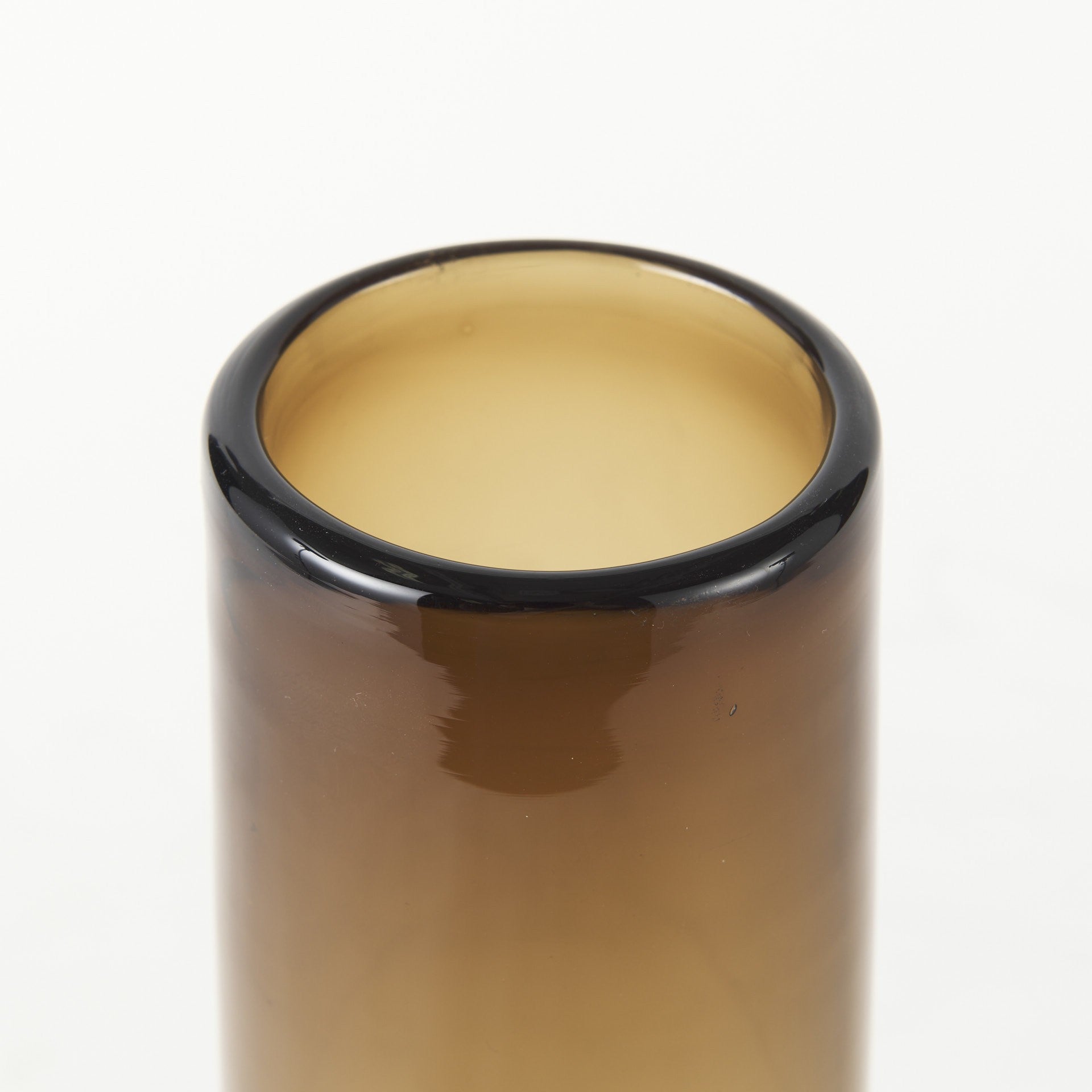 Vintage Look Ombre Brown Glass Vase 12"