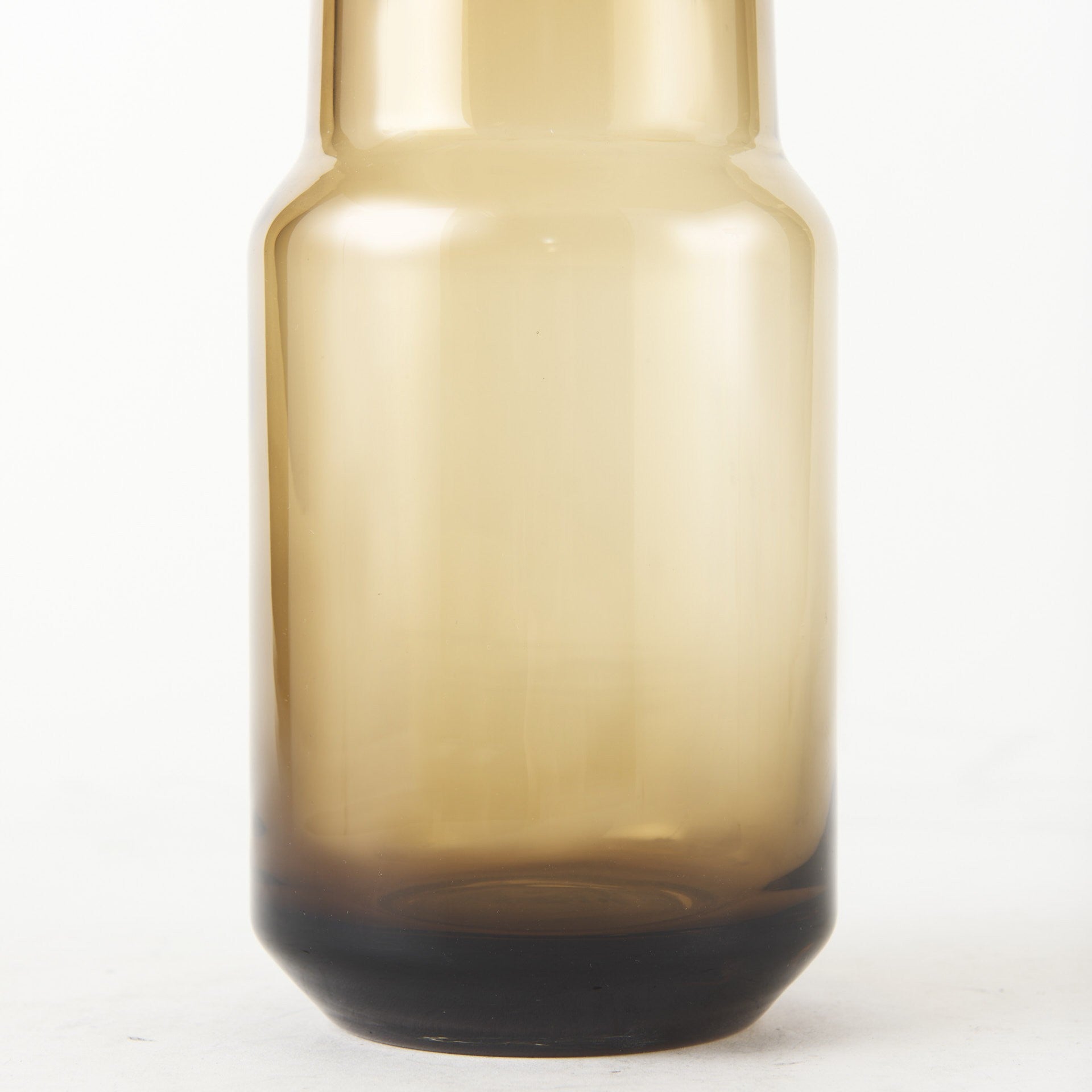 Vintage Look Ombre Brown Glass Vase 12"