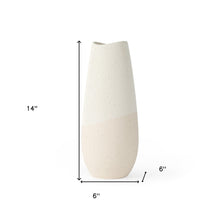 Blush Two Tone Organic Crackle Glaze Ceramic Vase