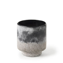 Black Brown and Gray Ombre Textured Ceramic Vase 6