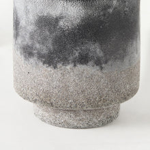 Black Brown and Gray Ombre Textured Ceramic Vase 6