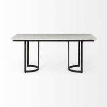 Modern Marble and Metal Dining Table