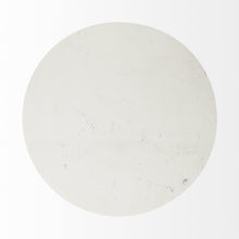 White Marble Mod Pedestal Dining Table