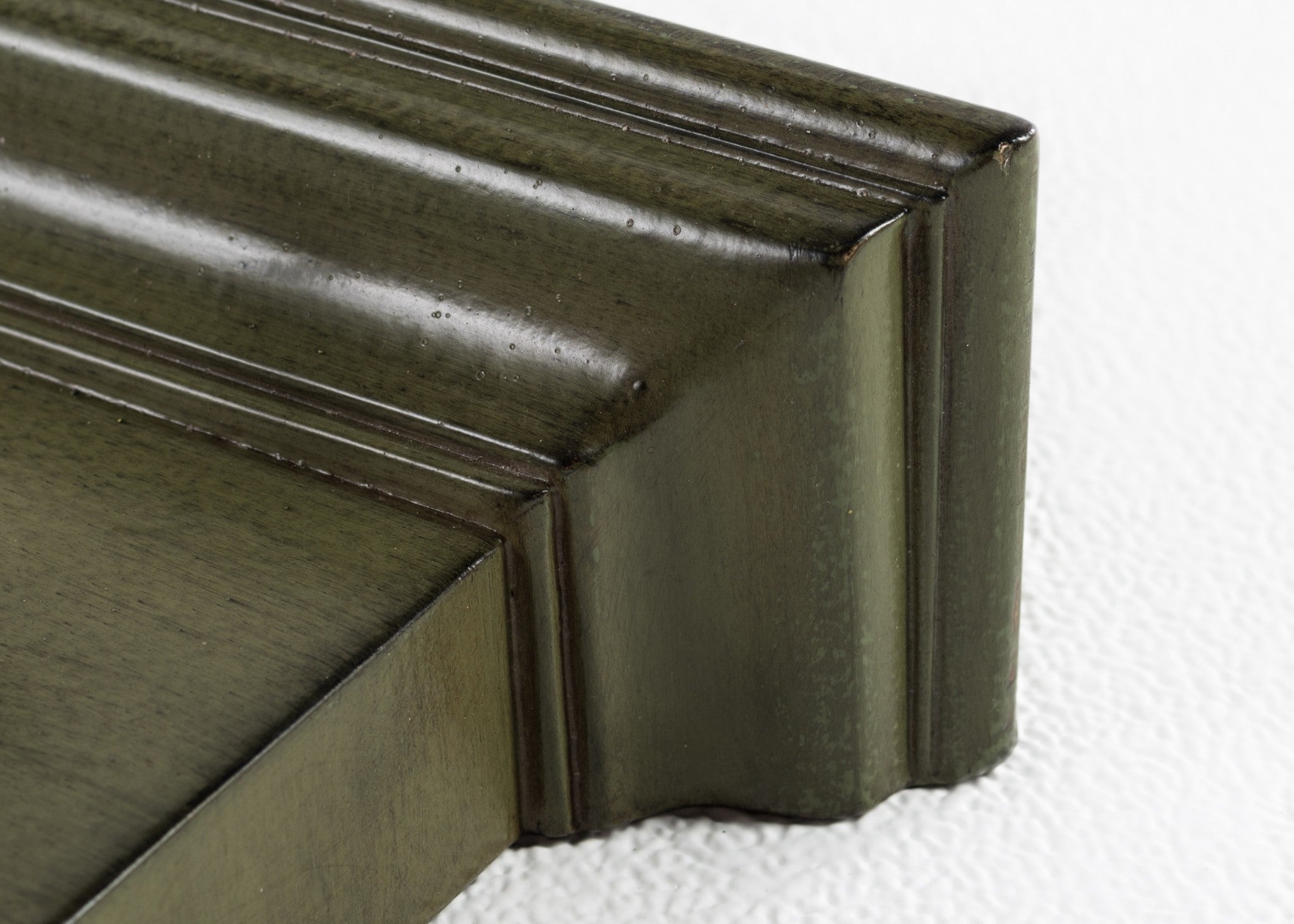 Rustic Antiqued Green Four Hook Hanging Coat Rack