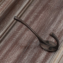 Rustic Natural Wash Wood Six Hook Hanging Coat Rack