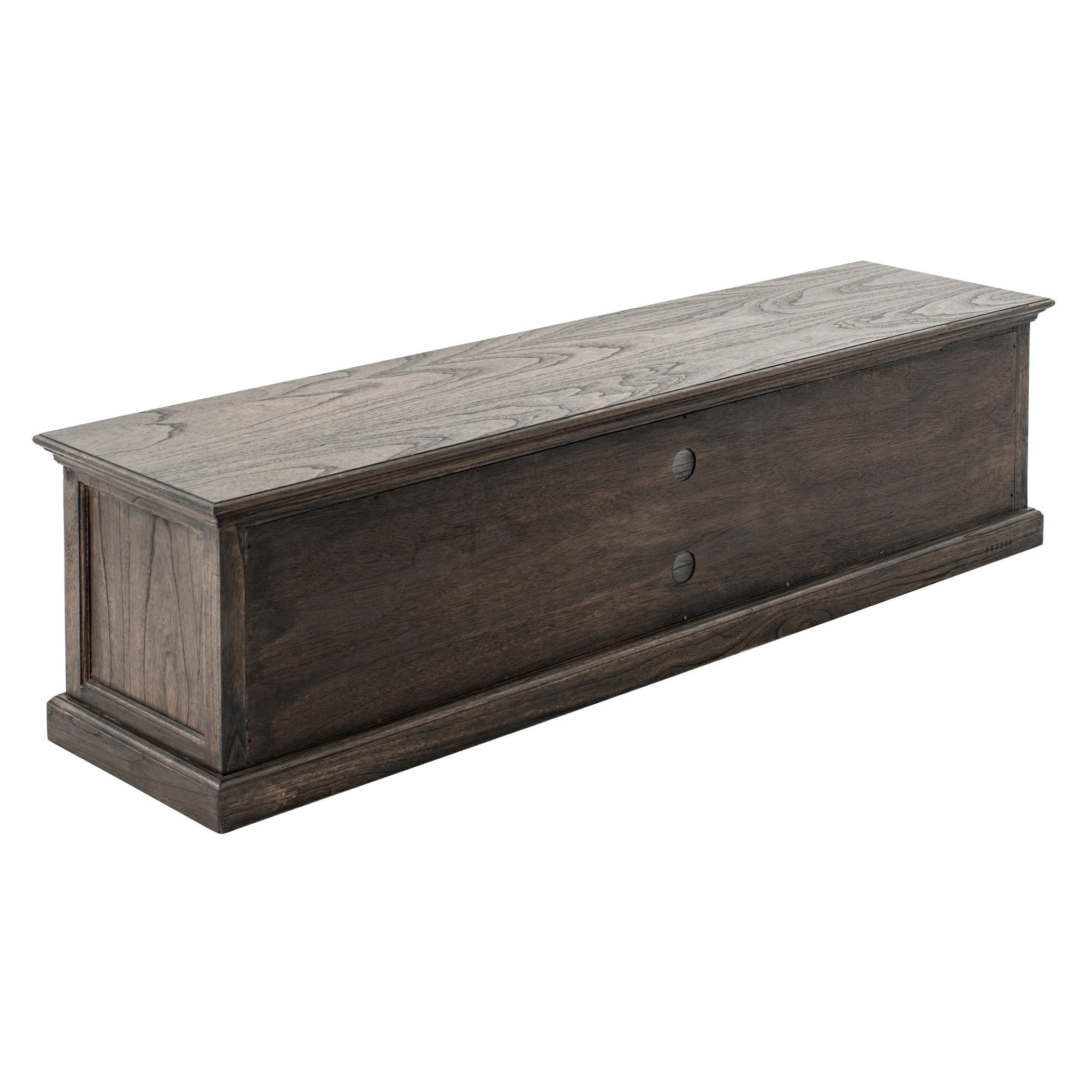 71" Black Wash Wood Entertainment Unit with Four Drawers