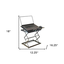 Black Compact Folding Laptop Desk or Laptop Stand with Mousepad
