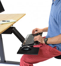 Black Ergonomic Under Desk Pull Out Keyboard Sit or Stand Tray