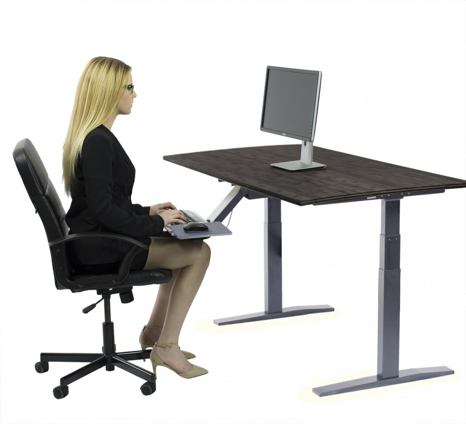 Premier 52" Gray Dual Motor Electric Office Adjustable Standing Desk