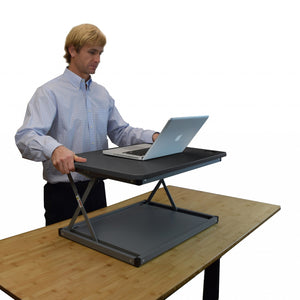 Small Black Adjustable Standing Desk Converter