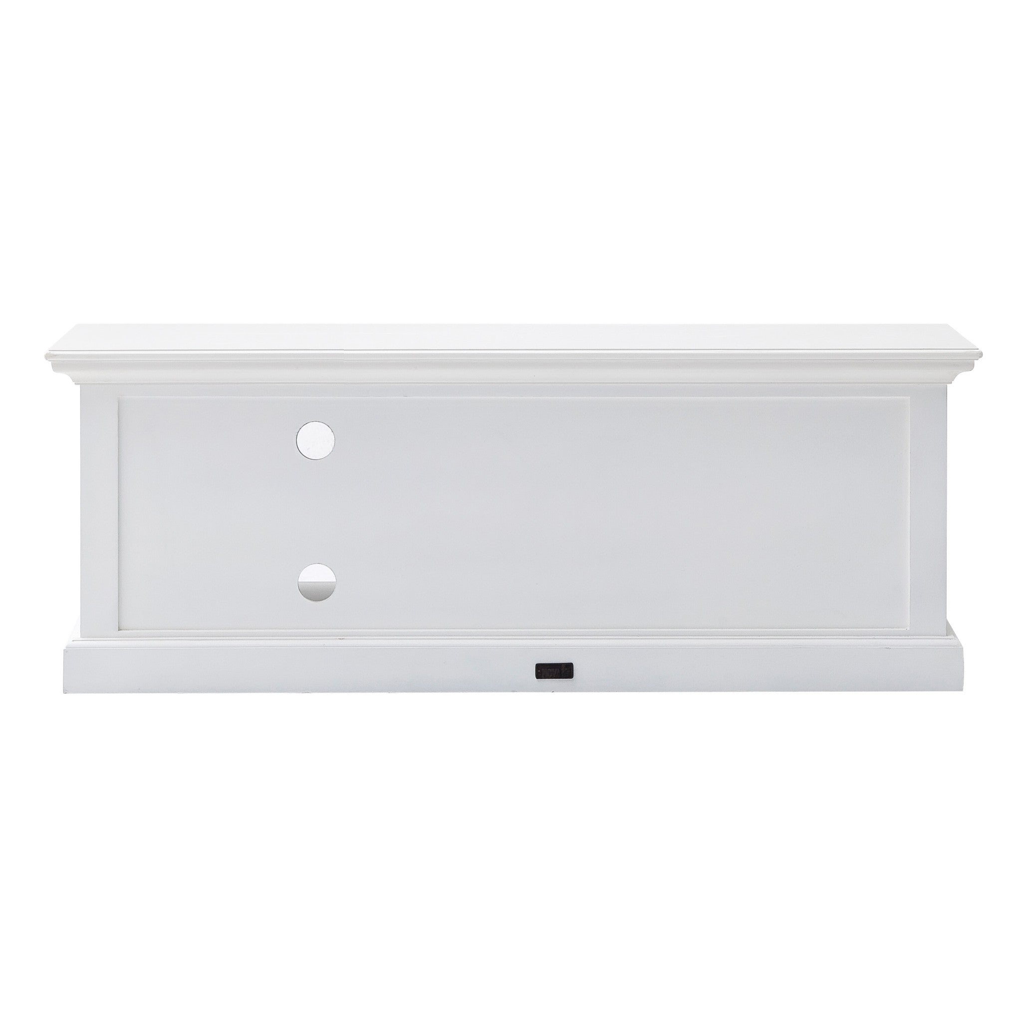 47" Classic White Entertainment Unit with Two Drawers