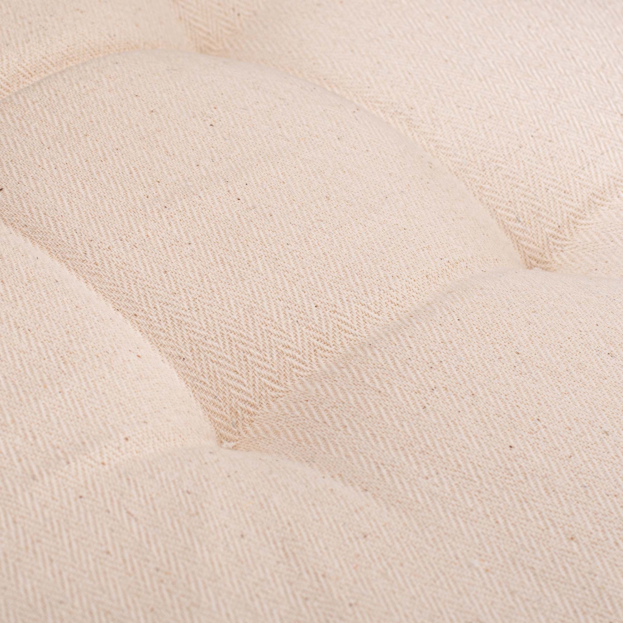 Natural Brown Cotton Wingback Dining Chairs Set Of 2