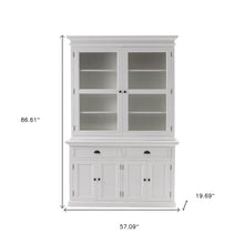 Classic White Glass Display Hutch