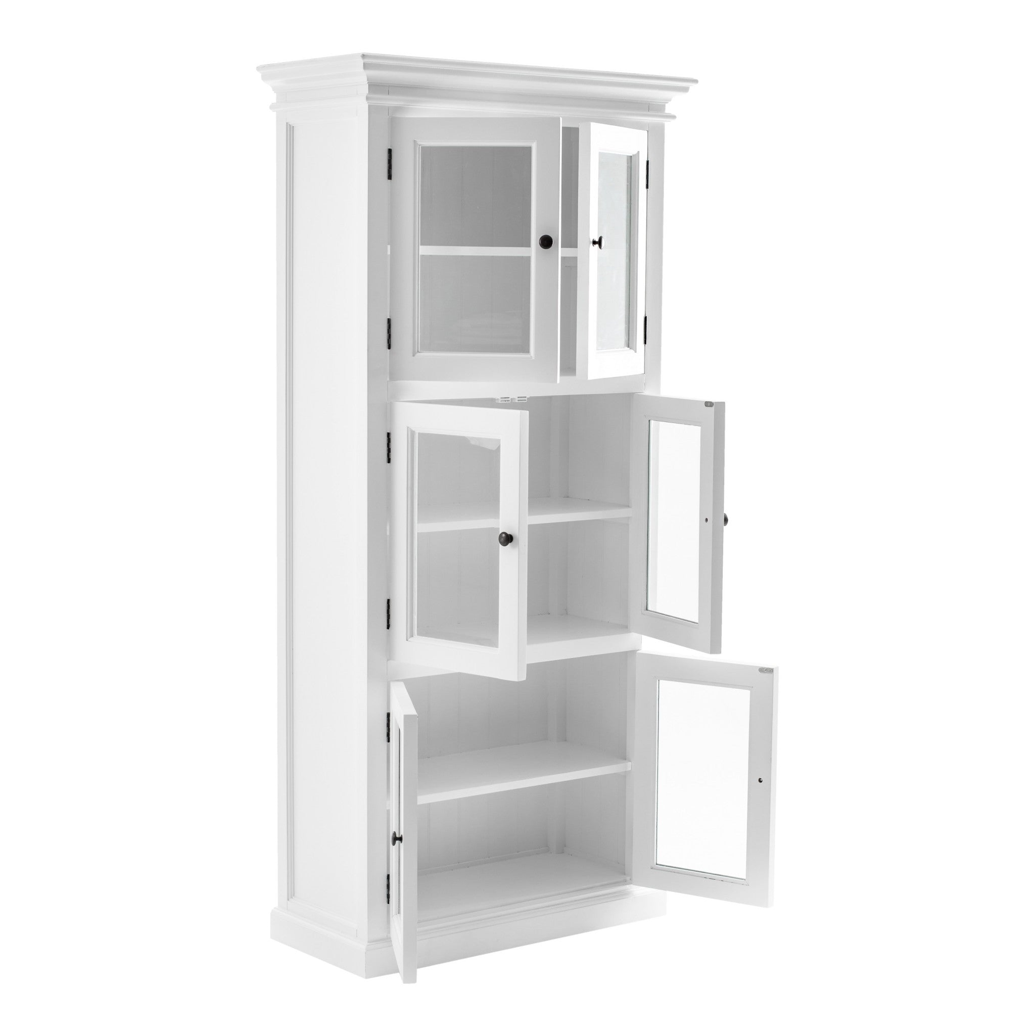 Classic White Three Level Storage Cabinet