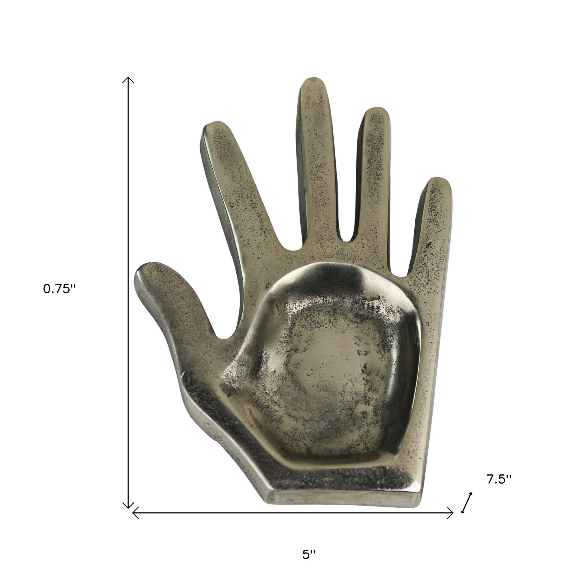 Silver Hand Shaped Tray