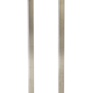 61" Nickel Traditional Shaped Floor Lamp With White Rectangular Shade