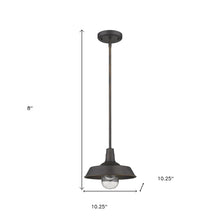 Antique Bronze Shallow Plate Adjustable Pendant Light