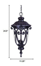 Naples 3-Light Marbelized Mahogany Hanging Light