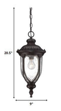 Black Cast Aluminum Hanging Pendant Light