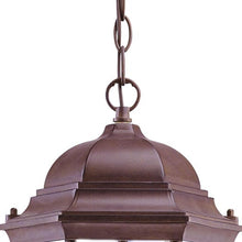 Three Light Dark Brown Wide Lantern Hanging Light