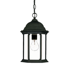 Matte Black Glass Lantern Hanging Light