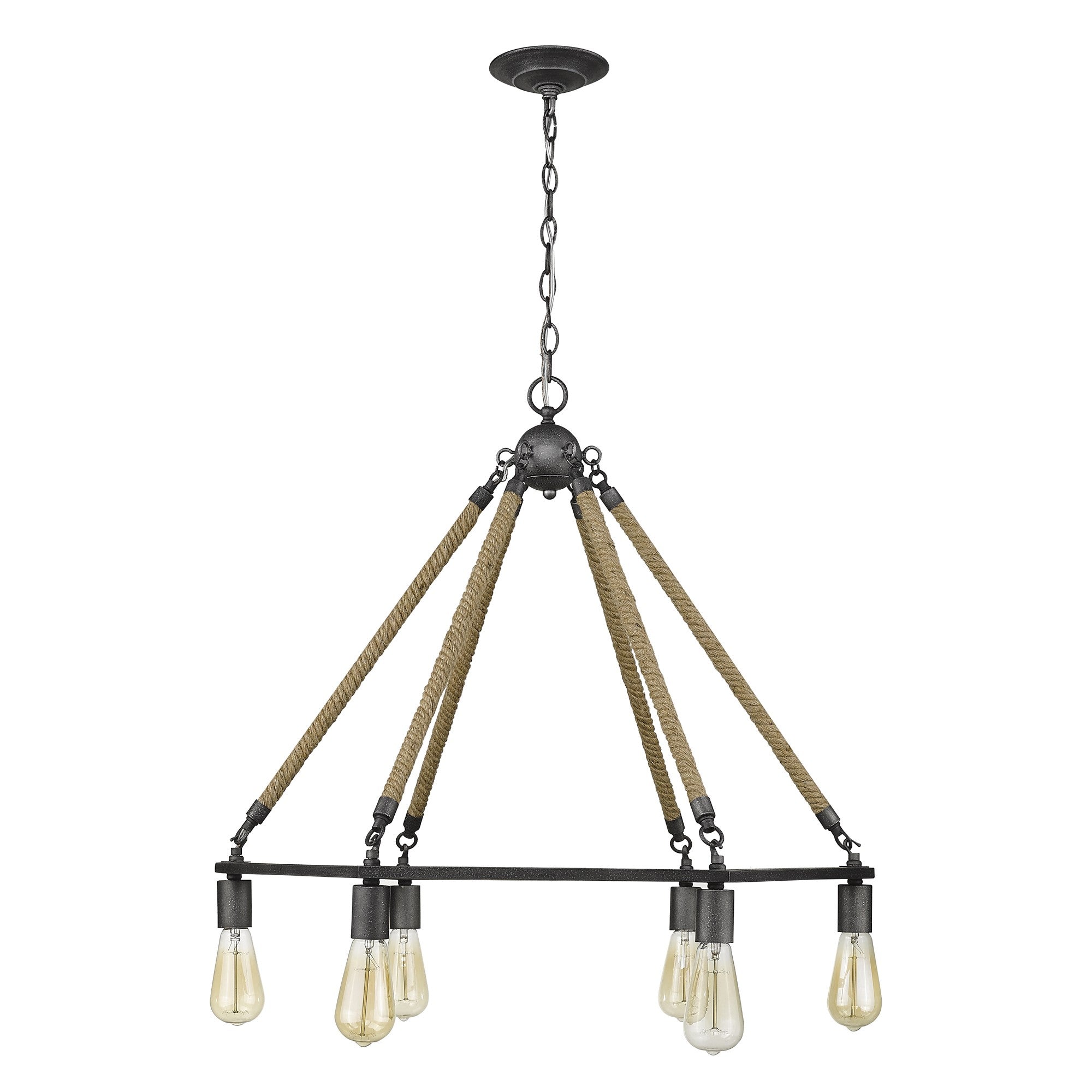 Holden 6-Light Antique Gray Wagon Wheel Chandelier