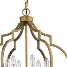 Peyton 6-Light Raw Brass Chandelier With Crystal Accents
