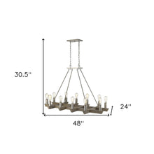 Finnick 12-Light Satin Nickel Chandelier