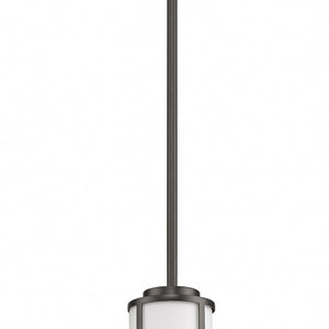 Brushed Bronze Minimalist Cylindrical Hanging Light