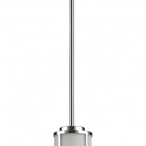 Silver Minimalist Cylindrical Hanging Light