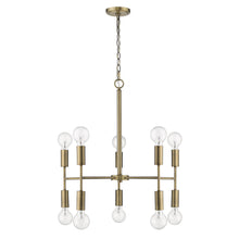 Perret 10-Light Aged Brass Chandelier