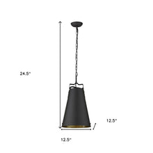 Faza 1-Light Matte Black Pendant