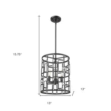 Amoret 3-Light Matte Black Convertible Pendant