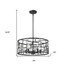 Amoret 5-Light Matte Black Convertible Pendant