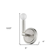 One Light Silver Wall Sconce